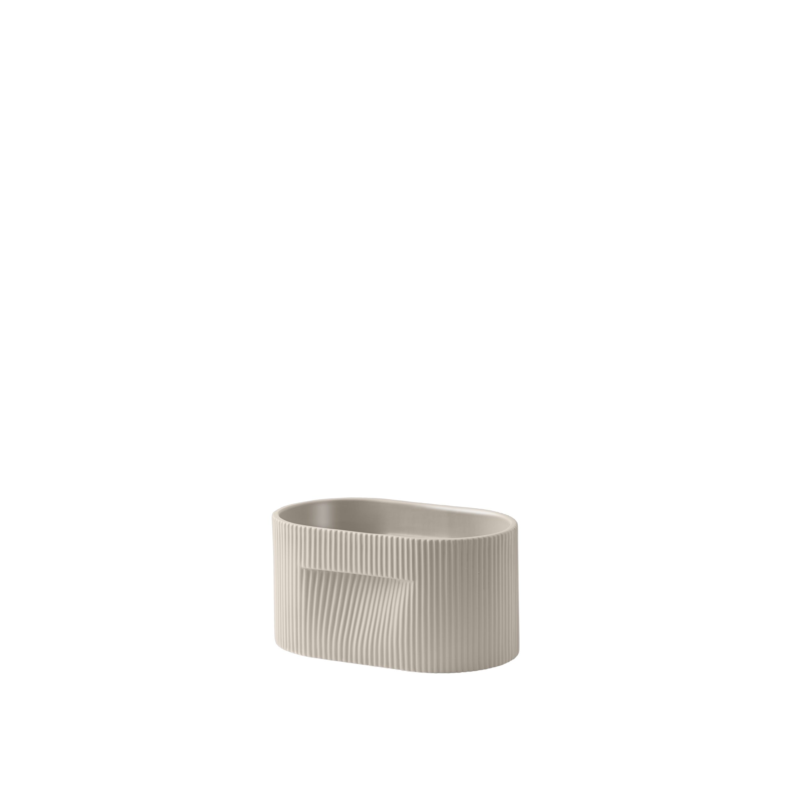 Muuto Ridge design plantenpot beige H 13 cm