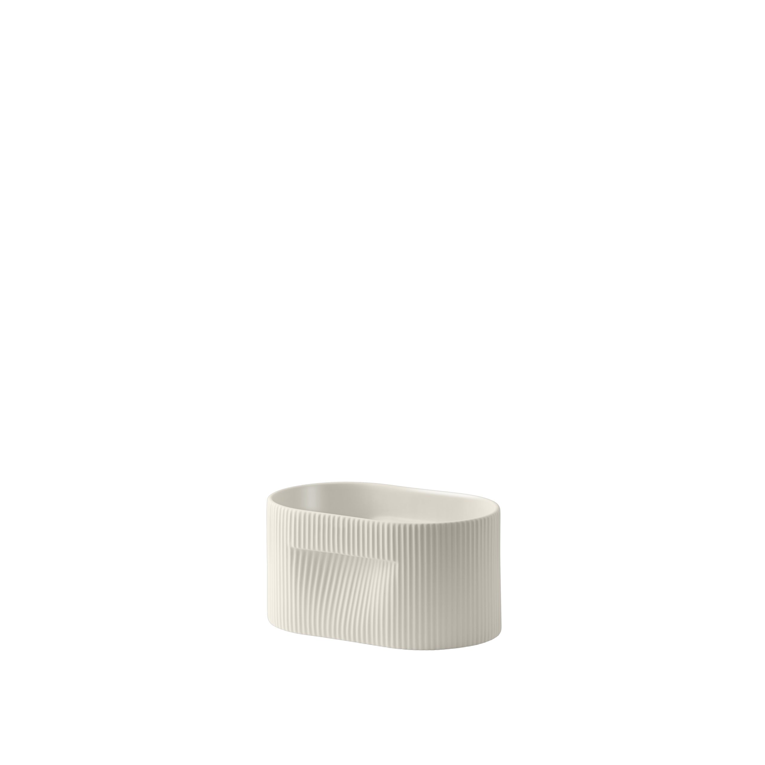 Muuto Ridge design plantenbak off-white H13 cm