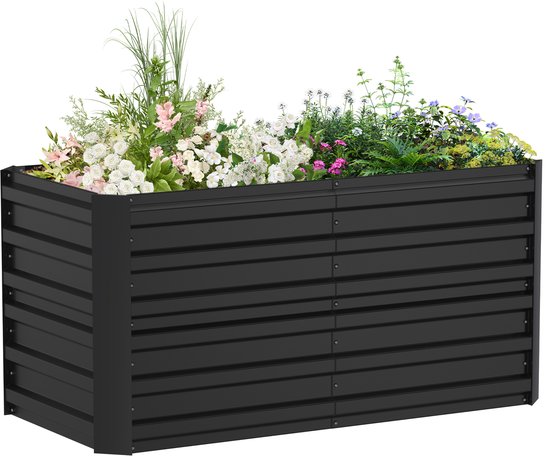 Verhoogde Moestuinbak Gegalvaniseerd Staal 180x90x58 cm