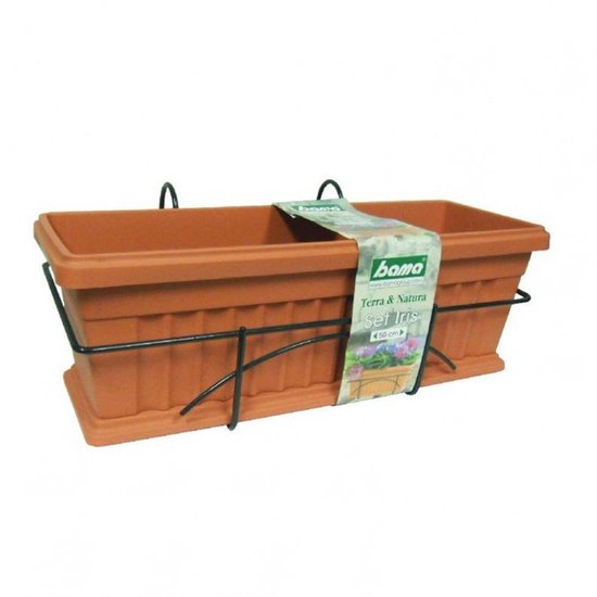 Iris Plantenbak 50 cm voor balkon - terracotta look