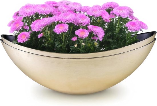 Set 2 Weerbestendige Plantenbakken Buiten 39 cm Champagne