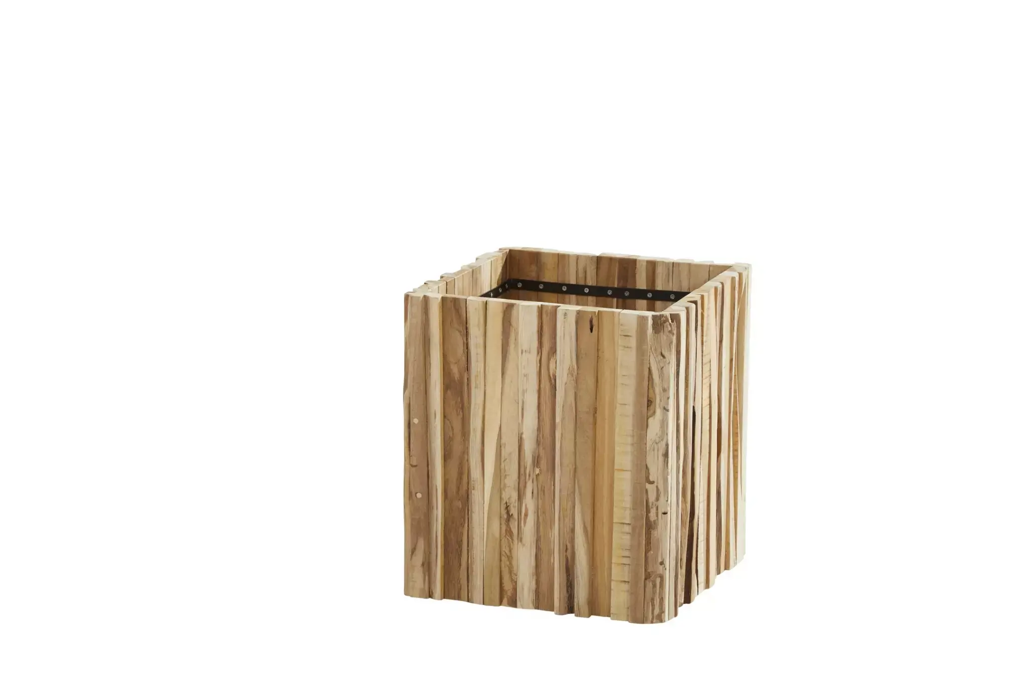 Plantenbak Miguel vierkant small teak 45 x 45 cm. ( H 50cm.) | 4 Seasons Outdoor