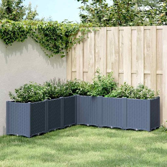 Grote rotanlook plantenbak - modulair buiten 160x53x160 cm