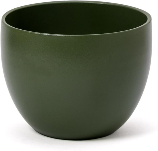 Moderne Mat Donkergroene Terracotta Plantenpot Ø17 cm