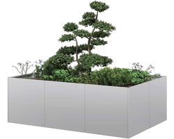 Verzinkte Verhoogde Plantenbak Tuin 120×80×40 cm