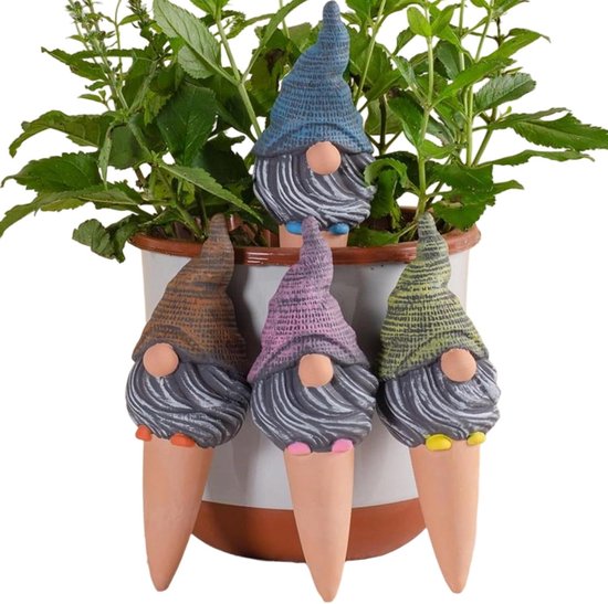 Set 4 Terracotta Plant Watergevers – Langzame Bewatering
