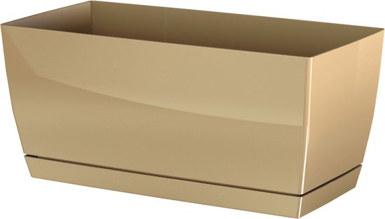 Gouden kunststof plantenpot 40x19x18 cm binnen/buiten