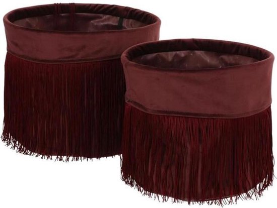 Set van 2 Romy paars plantenpotten - H26 x Ø30 cm
