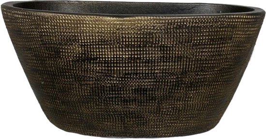 Ovale gouden plantenbak Tokio 44x16x26 cm