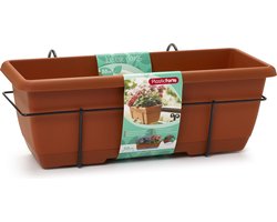 Plasticforte Balkonplantenbak 50 cm terracotta met hanger