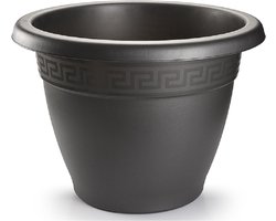 Plasticforte ronde kunststof plantenpot 60x45 cm antraciet