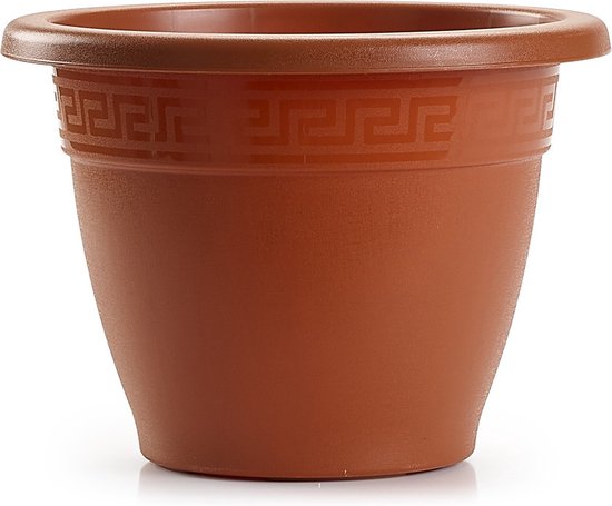 Plasticforte Kunststof Ronde Plantenpot Terracotta 22x17 cm