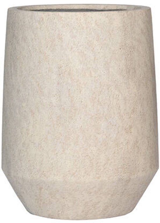 Harith High L plantenbak Ø55,5×H70cm Travertijn Beige