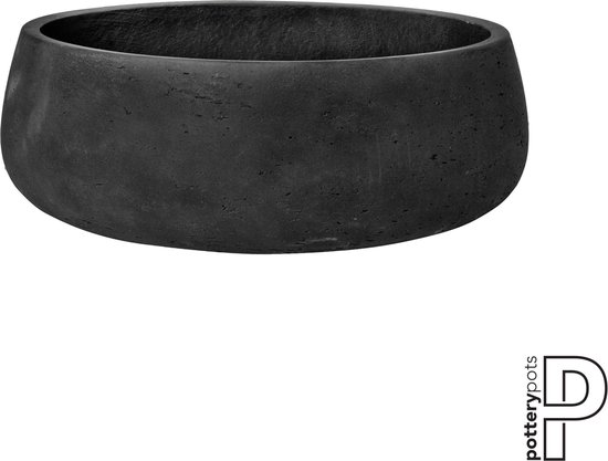 Pottery Pots Eileen plantenbak Ø35 x 13 cm gewassen zwart
