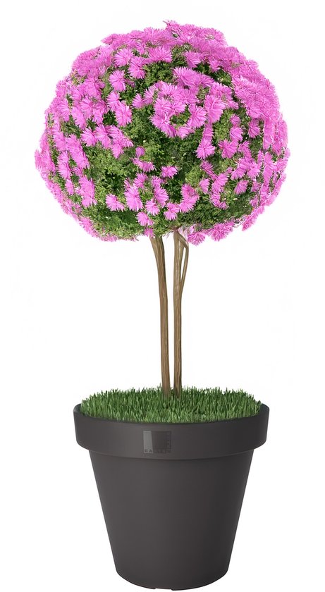 Pro Garden Kunststof Bloempot Rond 40 cm - Antraciet