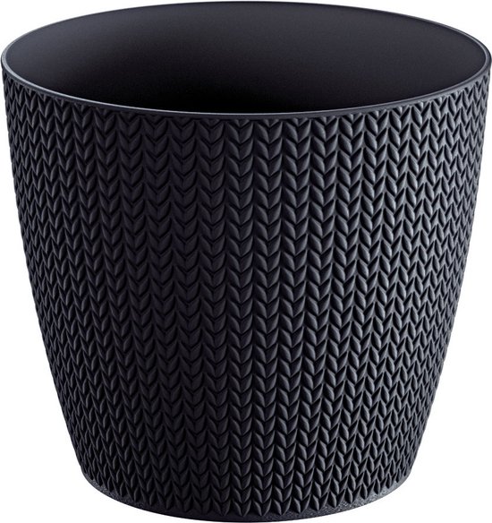 Prosperplast Antraciet Kunststof Plantenpot Ø26×H23 cm