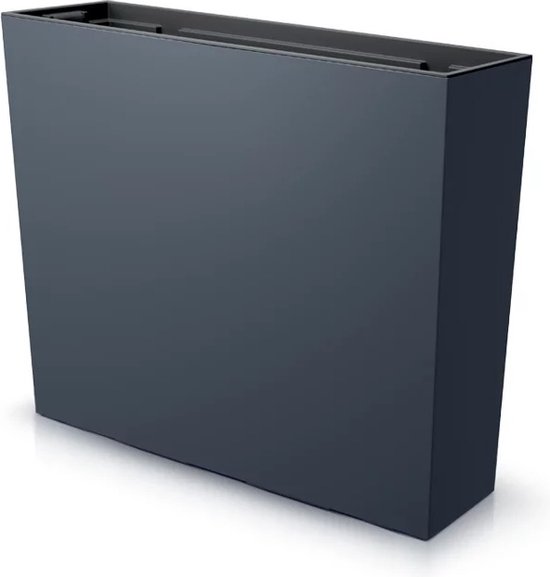 Prosperplast Urbi Case Tower hoge antraciet plantenpot