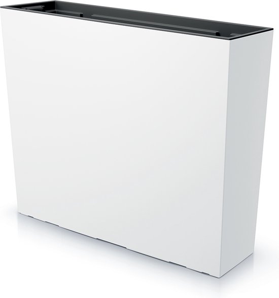 Prosperplast Urbi Case Tower - Hoge Mat Witte Bloempot