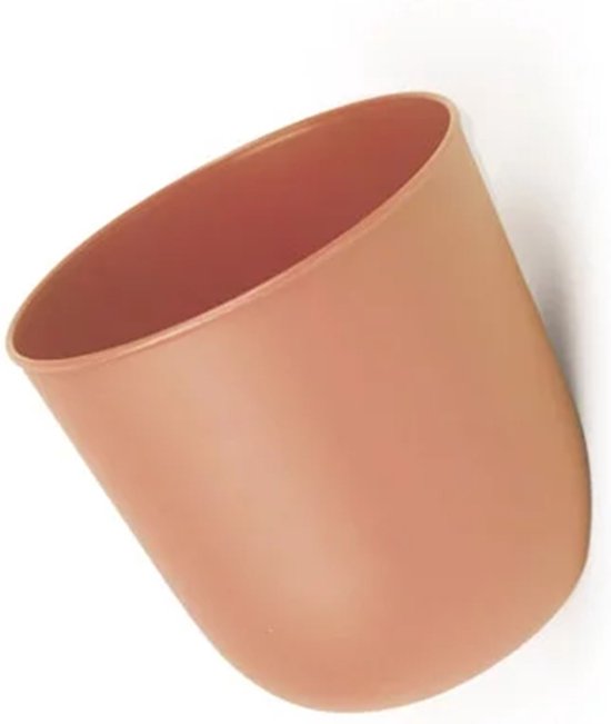 QUVIO Wandbloempot Ø15 cm Terracotta kunststof