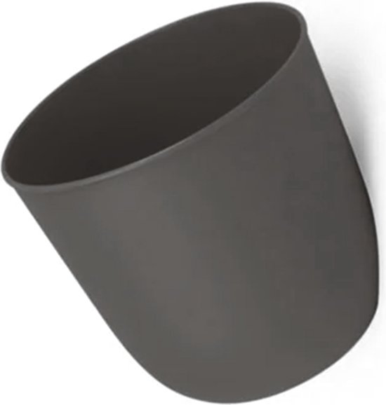 QUVIO Wandbloempot Ø15 cm Antraciet - Kunststof