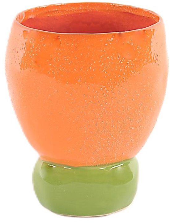 Rasteli Bloempot Joyfull Colours Groen-Oranje Ø14,5 cm