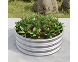 REDOM Rond Verhoogd Tuinbed 46×31 cm Verzinkt Staal