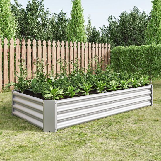 Verhoogde Moestuinbak 180x90x30 Verzinkt Open Bodem