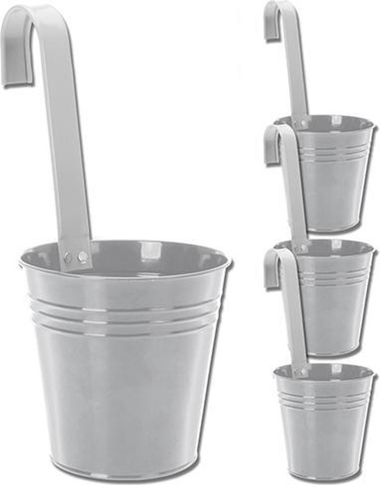 Set van 3 moderne hangende bloempotten met haak