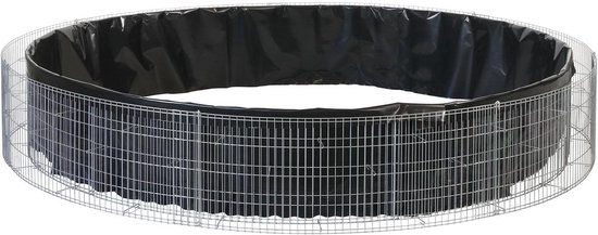 Ronde Schanskorf Plantenbak Ø146x80 cm - Zilver