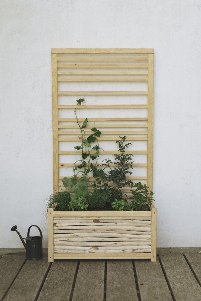 Royal Well Dominic houten plantenbak met klimrek 162x80x43cm