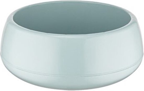 Set van 2 lage plantenpotten Salie groenblauw met drainage