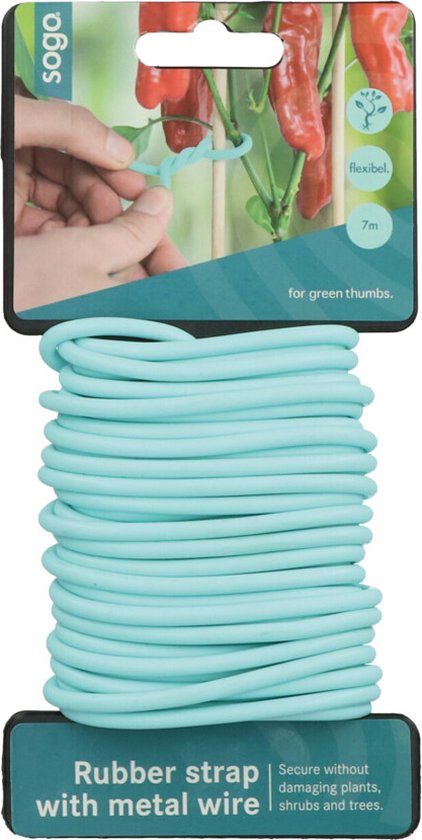 SOGO Rubberen band met ijzerdraad 7 m