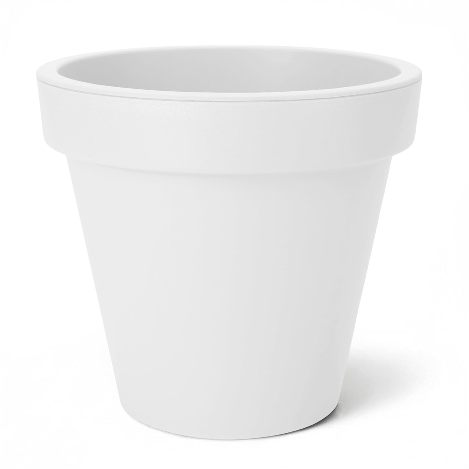 Spetebo XXL witte plantenbak 58 cm - Kunststof bloempot