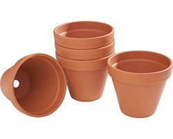 Set van 5 Terracotta Bloempotten 13 cm - Binnen & Buiten
