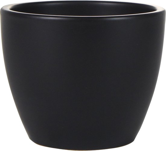Ter Steege Scandinavische Glans Plantenpot Zwart 15x12 cm