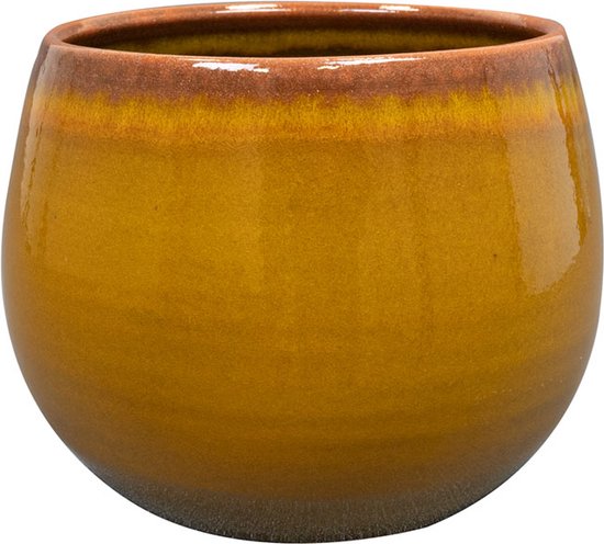 Okergele plantenpot Ø19×H16 cm - Ter Steege