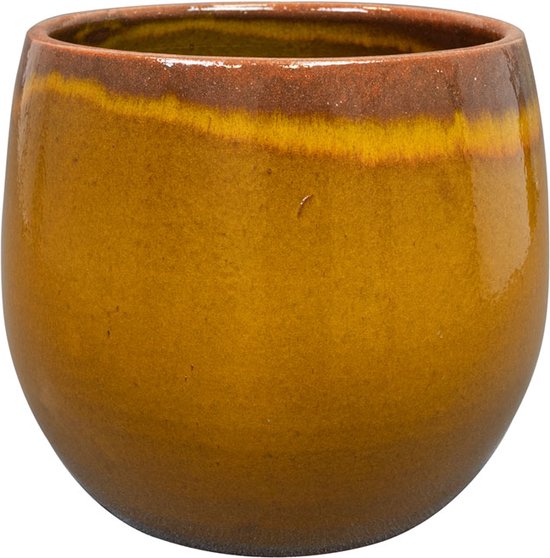 Ter Steege Okergele Bloempot Ø23 x H20 cm - Stijlvol