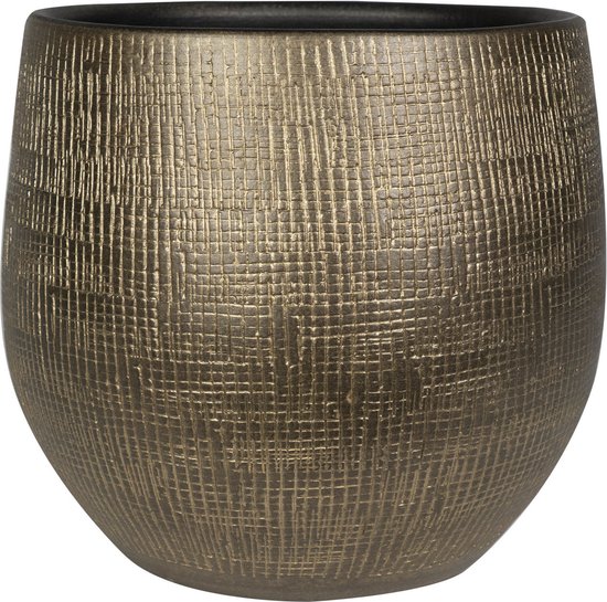 Keramische bloempot Ter Steege - metallic goud Ø28xH29 cm