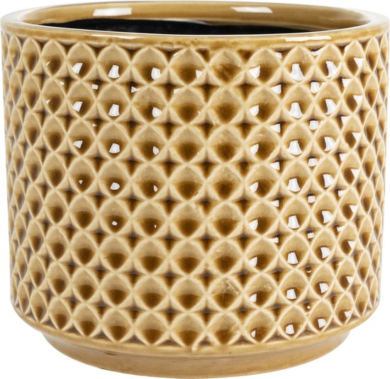 Ter Steege Cairo keramische bloempot mosterdgeel Ø13 cm