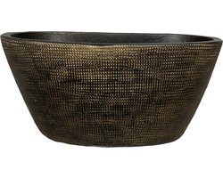 Tokio gouden ovale bloempot 29x15x14 cm