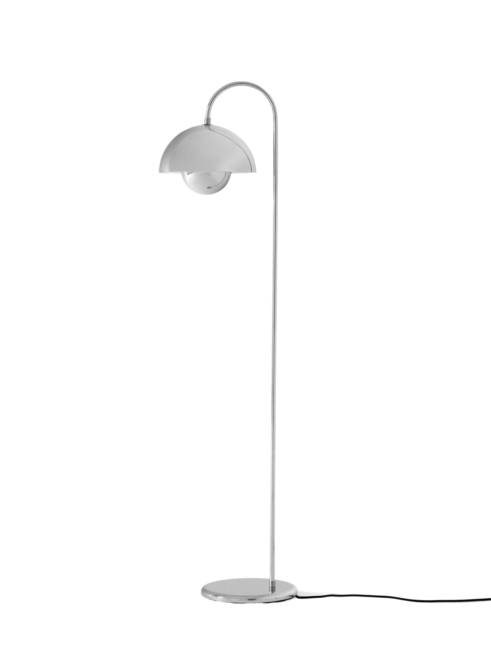 &Tradition Bloempot VP12 design vloerlamp gepolijst chroom