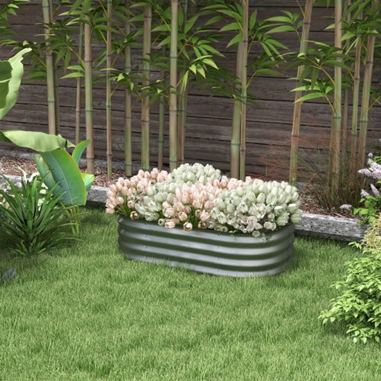 Verhoogd metalen plantenbed 105×62×30 cm - balkon & moestuin