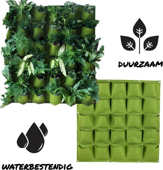 Verticale plantenmuur 25 vakken 1x1 m – waterbestendig