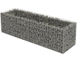 Verhoogde gabion plantenbak 180x50x50 - gegalvaniseerd staal