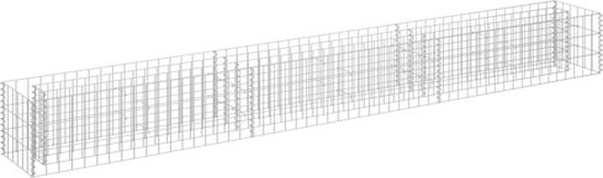 vidaXL verhoogde gabion plantenbak 270x30x30 cm verzinkt