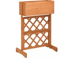 vidaXL Plantenbak Latwerk 45x30x74 - Vurenhout Oranje