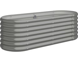 vidaXL Gegalvaniseerde Stalen Plantenbak 114x40x36 cm