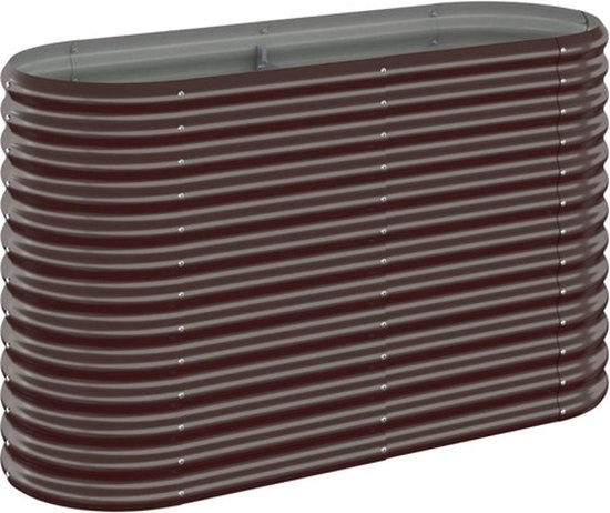 vidaXL Plantenbak 114×40×68 cm - Gegalvaniseerd Staal Bruin