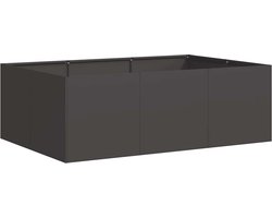 Grote stalen plantenbak 120x80x40 cm zwart - vidaXL