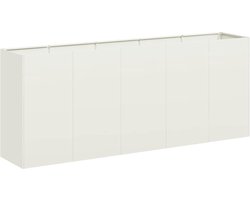 vidaXL plantenbak 200x40x80 cm - wit, koudgewalst staal